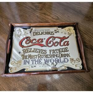 Vintage Coca-Cola Mirror Serving Tray (H4) S#535